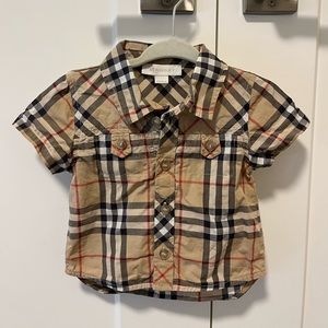 Burberry Baby 6Mo Button Up Short Sleeve